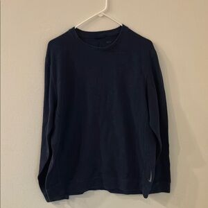 Nike Yoga Men's Large Navy Blue Dri-Fit Crewneck Sweater